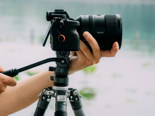 Hangzhou with camera tripod